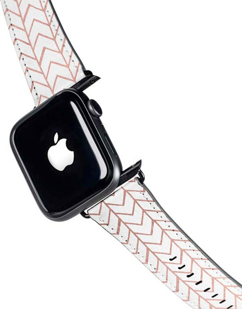 Rose Gold Herringbone Apple Watch Band 38-40mm