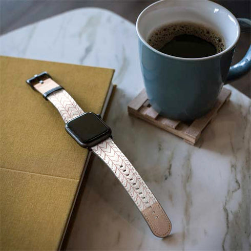 Rose Gold Herringbone Apple Watch Band 38-40mm