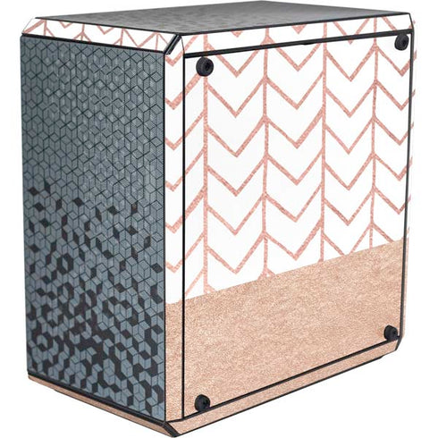Rose Gold Herringbone Cooler Master MasterBox Q300L Mini Tower Skin