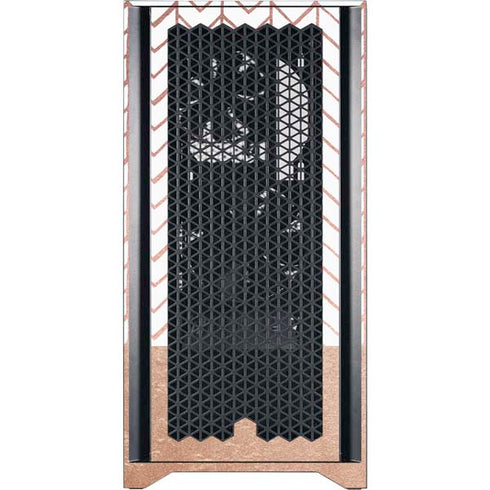 Rose Gold Herringbone Corsair 4000D Tempered Glass Mid-Tower ATX Case Skin