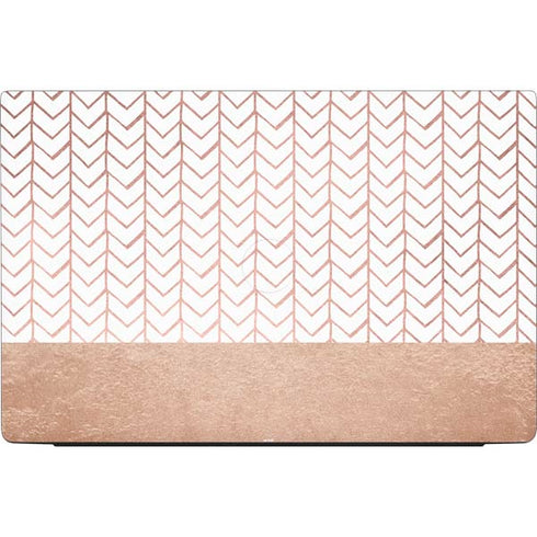 Rose Gold Herringbone Dell Vostro Skin