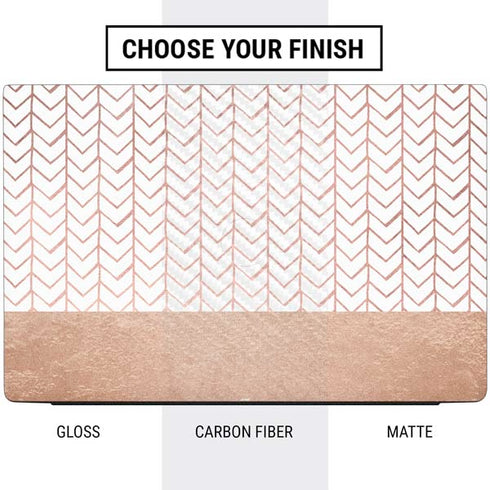 Rose Gold Herringbone Dell Vostro Skin