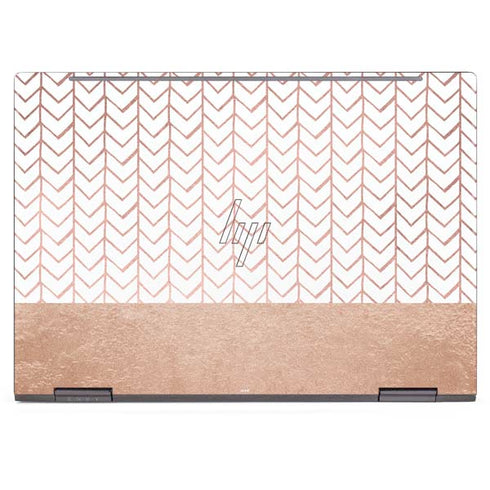 Rose Gold Herringbone HP Envy Skin
