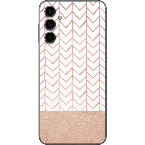 Rose Gold Herringbone Galaxy A14 5G Skin