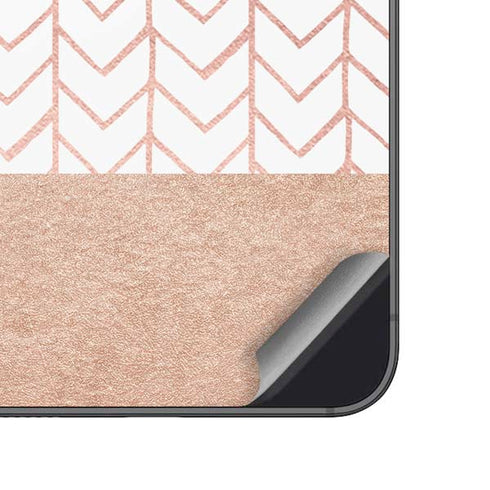 Rose Gold Herringbone Galaxy A14 5G Skin