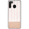 Rose Gold Herringbone Galaxy A21 Clear Case