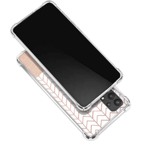 Rose Gold Herringbone Galaxy A32 5G Clear Case
