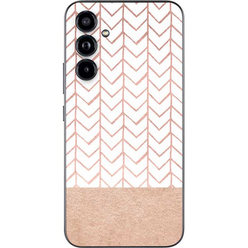 Rose Gold Herringbone Galaxy A54 5G Skin