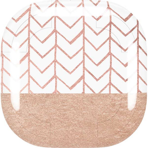 Rose Gold Herringbone Galaxy Buds Live Skin