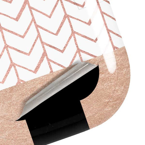 Rose Gold Herringbone Galaxy Buds Pro Skin