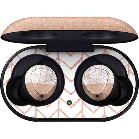 Rose Gold Herringbone Galaxy Buds Skin