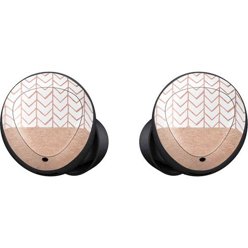 Rose Gold Herringbone Galaxy Buds Skin