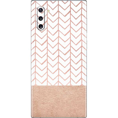Rose Gold Herringbone Galaxy Note 10 Skin