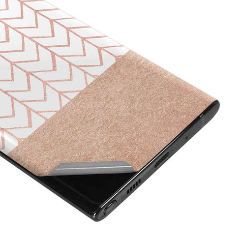 Rose Gold Herringbone Galaxy Note 10 Skin