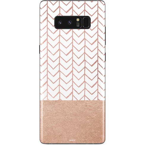 Rose Gold Herringbone Galaxy Note 8 Skin