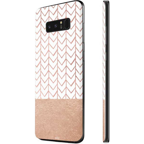 Rose Gold Herringbone Galaxy Note 8 Skin