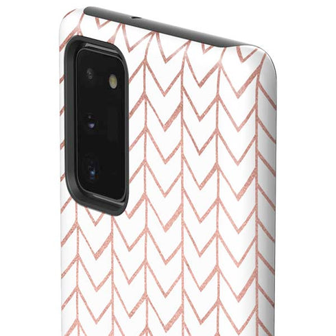 Rose Gold Herringbone Galaxy Note20 5G Pro Case