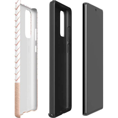 Rose Gold Herringbone Galaxy Note20 5G Pro Case