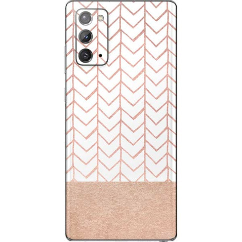 Rose Gold Herringbone Galaxy Note20 5G Skin