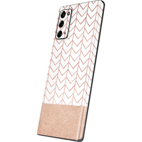 Rose Gold Herringbone Galaxy Note20 5G Skin