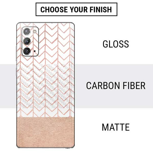 Rose Gold Herringbone Galaxy Note20 5G Skin