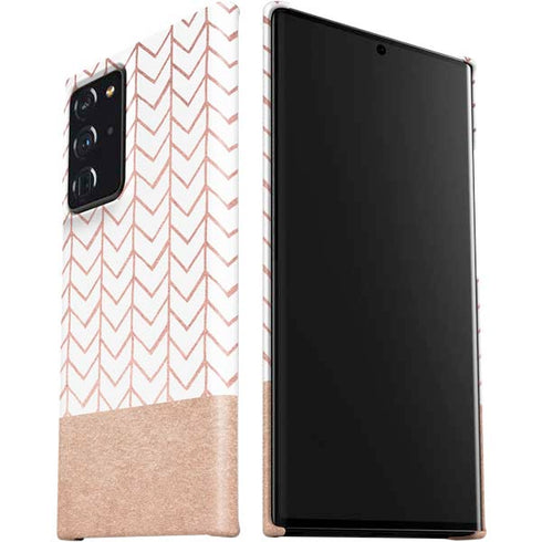 Rose Gold Herringbone Galaxy Note20 Ultra 5G Lite Case