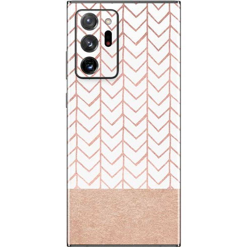 Rose Gold Herringbone Galaxy Note20 Ultra 5G Skin