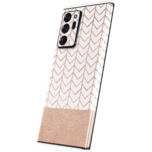 Rose Gold Herringbone Galaxy Note20 Ultra 5G Skin