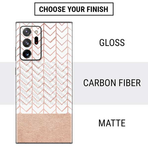 Rose Gold Herringbone Galaxy Note20 Ultra 5G Skin
