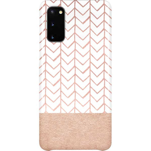Rose Gold Herringbone Galaxy S20 Lite Case
