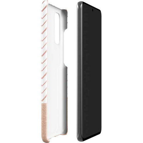 Rose Gold Herringbone Galaxy S20 Lite Case
