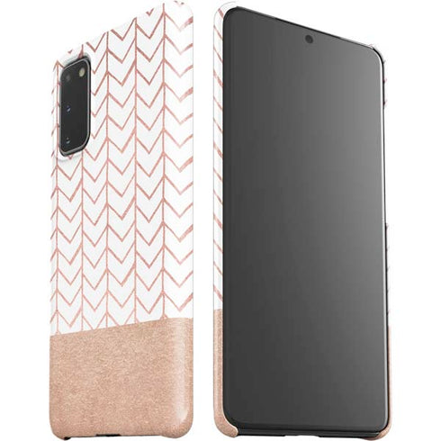 Rose Gold Herringbone Galaxy S20 Lite Case