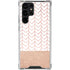 Rose Gold Herringbone Galaxy S22 Ultra Clear Case