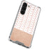 Rose Gold Herringbone Galaxy S23 Clear Case
