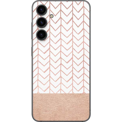Rose Gold Herringbone Galaxy S23 FE Skin