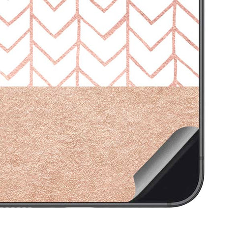 Rose Gold Herringbone Galaxy S23 FE Skin