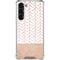 Rose Gold Herringbone Galaxy S23 Plus Clear Case