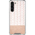 Rose Gold Herringbone Galaxy S23 Plus Clear Case