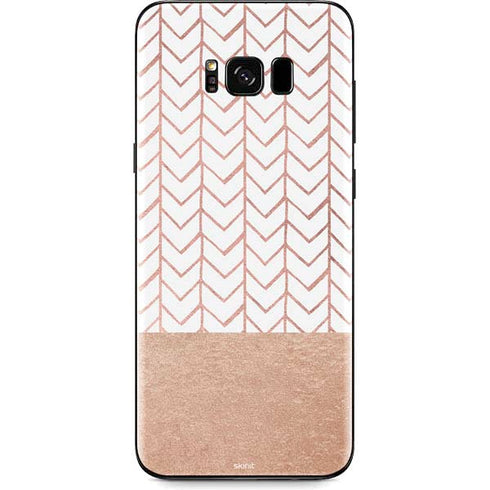 Rose Gold Herringbone Galaxy S8 Skin