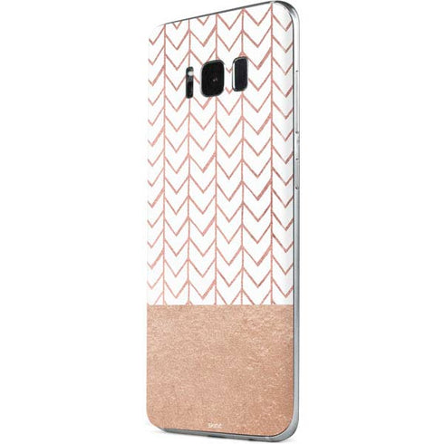 Rose Gold Herringbone Galaxy S8 Skin