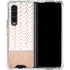 Rose Gold Herringbone Galaxy Z Fold4 5G Clear Case