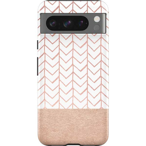 Rose Gold Herringbone Google Pixel 8 Pro Impact Case