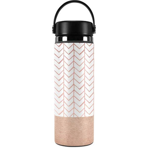 Rose Gold Herringbone Hydro Flask 20oz Wide Mouth Skin