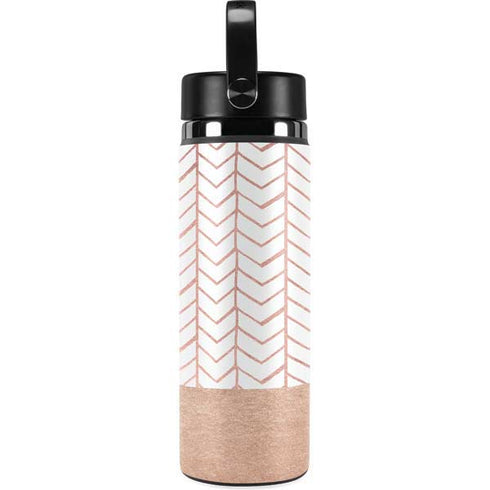 Rose Gold Herringbone Hydro Flask 20oz Wide Mouth Skin