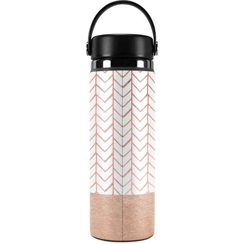 Rose Gold Herringbone Hydro Flask 20oz Wide Mouth Skin