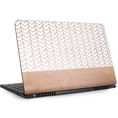Rose Gold Herringbone Dell Inspiron Skin