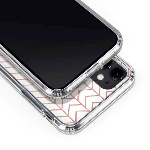 Rose Gold Herringbone iPhone 11 Clear Case