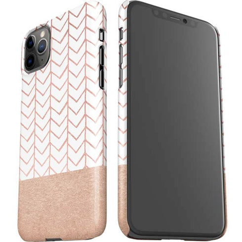 Rose Gold Herringbone iPhone 11 Pro Max Lite Case
