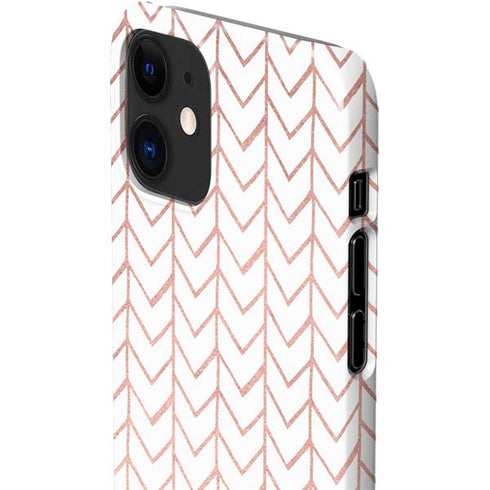 Rose Gold Herringbone iPhone 12 Mini Lite Case