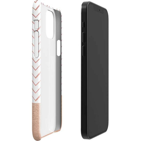 Rose Gold Herringbone iPhone 12 Mini Lite Case